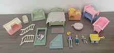 Vtg.  1991 Playskool Dollhouse Furniture & Accessories, Babysitter, Child, Baby picture