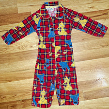 Vintage 70s Toddletime 2T Sesame Street Big Bird Cookie Monster Corduroy Zip PJ picture