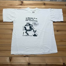 Vintage 80s IL Fascismo E Un Ricordo Da Non Calpestare Graphic T-Shirt - Medium picture