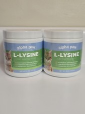 Alpha Paw L Lysine For Cats 16 oz Total 2 Tubs Flavorless Immune Booster Powder picture