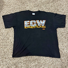 Vintage ECW Wrestling Breaking More Than The Rules T-Shirt Black XL picture