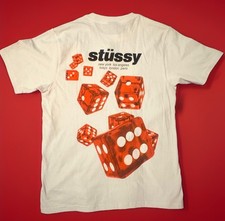 Stussy Rollers T-shirt Dice White Sz Men Unisex Small New With Tags Authentic 🔥 picture
