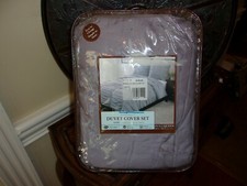 New Kohls Home Classics Avery Smokey Purple Ruched Full/Queen Duvet Cover Set  picture