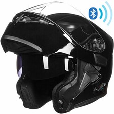 ILM Blue Tooth Motorcycle Helmet Flip up Modular Dual Visor Intercom FM DOT 902 picture