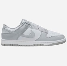 Nike Dunk Low Men’s Low Top Lace-Up Colorblock Sneakers Gray White New w/ Box picture