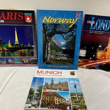 Vintage European Travel Guide Book Lot Paris Norway London Munich English Good picture