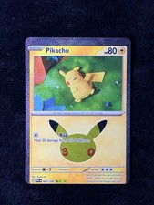 New Pokemon TCG Pikachu 30th Celebration Rare 27/128 #05/30 Error Card picture
