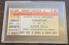 2004 Damageplan Final Show Ticket Alrosa Villa Columbus Dimebag Darrell Tragedy picture