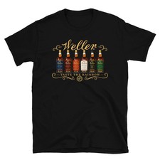 Weller Taste The Rainbow Bourbon Whiskey Graphic T-Shirt Men's Black Tee Gift picture