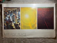 Vintage 1984 “Art For Peace” Poster San Francisco  David Gallegos 39”x25” picture