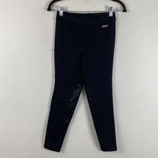 Girls Kerrits Riding Pants Size Large Black Pockets Breeches Equestrian picture