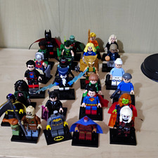 LEGO DC Super Heroes Minifigure Lot Batman Green Arrow Superman w/ Stands picture