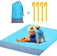 Waterproof Picnic Beach Mat, Waterproof, Portable (Blue) picture