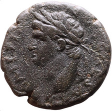 Emperor Domitian 81-96 Roman Genuine Ancient Bronze Coin Antioch Mint SC Reverse picture