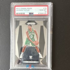 Panini 2017 Prizm Jayson Tatum #16 RC Boston Celtics PSA 10 Gem Mint picture