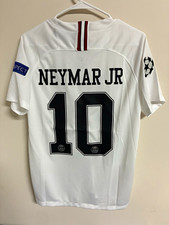 PSG Paris 2018/19 #10 Neymar White UCL Soccer Jersey Size Mens Medium picture