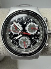 Swatch Irony Restless Chronograph New Battery Mens Watch 40MM 6.5