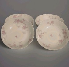 Antique 1891-1914 Haviland Limoges France Set (8) Berry Bowls Hand Painted Pink  picture