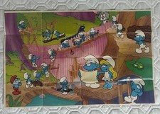 Vintage 1983 Smurfs Poster Peyo Wallace Berrie Original Factory Folded picture