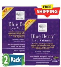 New Nordic Blue Berry Eye Vitamin Lutein Zinc Macular Support 60 Count (2-PACK) picture