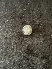Pandora Authentic Retired Oriental Fan Charm W/ Clear Cubic Zirconias  picture