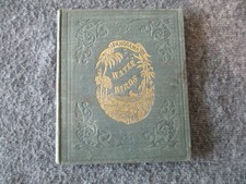 RARE ANTIQUE BOOK - PANORAMA OF WATER BIRDS - 1st Edition - 1854 w/ILLUS. + GILT picture