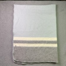 Alicia Adams Alpaca Canyon Throw Blanket Blue Gray Navy Wool Fringe 52 x 70 picture