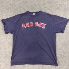 Vintage Boston Red Sox Shirt Mens L Blue MLB Baseball Delta Mientkiewicz 13 2004 picture