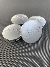 JEEP SET OF 4 SILVER 55mm/2.16in Wheel Center Caps LIBERTY GRAND CHEROKE picture