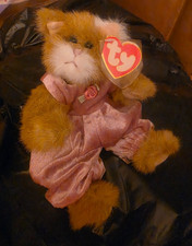 Vtg 1993 Ty Attic Treasures POUNCER cat with tag protecter picture