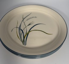 Corelle Coastal Breeze Dinner Plates 10.25” Set of 6 Blue Green Wheat USA picture