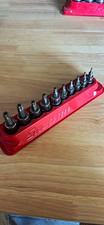 Snap-on 10pc Tamper-Resistant TORX Bit Socket Set T8-T50 1/4in 210EFTXRY picture
