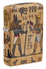 Zippo Ancient Glyphs Design White 540 Matte Windproof Pocket Lighter, 49352-1... picture