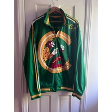 Vintage Coogi Australia Jester Clown Full Zip Track Jacket Green 3XL picture