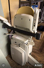Acorn 130 Straight Stair Electric Stairlift Chair Indoor Seat Belt Beige/White picture