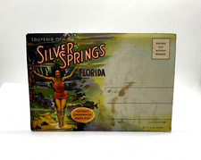 VTG 1930s Florida Postcard Foldout Florida Silver Springs Linen Postcard Folder picture