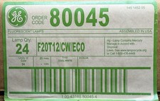 NEW LOT OF 24 GE F20T12/CW/ECO 20W T12 Fluorescent Tubes Cool White ECOLUX picture