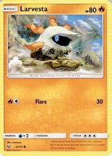 Larvesta 12/73 Common Shining Legends Pokemon Lightly Played picture