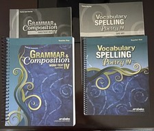 Abeka Grammar & Composition IV + Vocab Spelling Poetry IV Teacher Keys picture