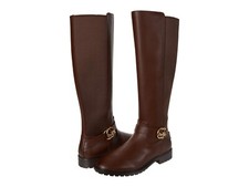 COACH Farrah Leather Boot Walnut, Size 7.5 B M picture