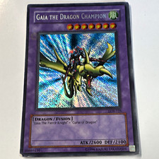 Konami Yugioh Gaia the Dragon Champion LOB-125 Secret Rare Holo Unlimited picture
