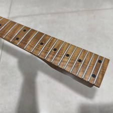 DIY 24 fret Roasted flame maple Electric Guitar Neck 25.5inch part picture