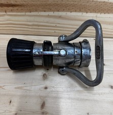 Elkhart Brass 904 Fire Hose Nozzle Fog Straight Stream Shut Off Handle Vintage picture
