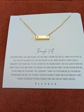 Plunder Jewelry Through It All Single Necklace w/ Bar NWT picture