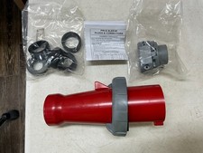 NEW - Hubbell HBL460P7W 60A 480V 3P 4W Pin Sleeve Plug Watertight Red Industrial picture