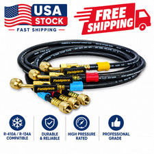 Fieldpiece HR3B Ball Valve Refrigerant Hose Set 3 Pack 1/4