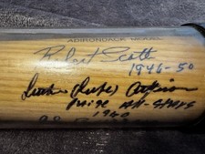 Negro Leagues Signed Baseball Bat Robert Scott Carl Long Atkinson Durham 2004 picture