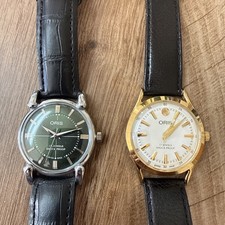 2 Vintage Oris Watches || 17 Jewels | Green Dial ||  White Dial ||  picture