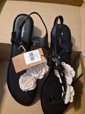 Melissa Women's Black Floral Jelly Sandals Size 10 0076 picture
