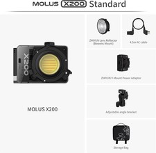 Zhiyun Molus X200 200W BiColor Handheld LED Video Light Bowens Mount APP Control picture